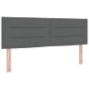 Tête de lit LED avec bandes LED Gris foncé 144 cm tissu 628738628738