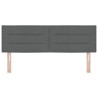 Tête de lit LED avec bandes LED Gris foncé 144 cm tissu 628738628738