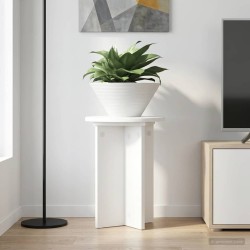 Support de Plante 2 pcs Blanc Ø29,5 x 40 cm Bois d'ingénierie 628739628739