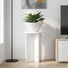 Support de Plante 2 pcs Blanc Ø29,5 x 40 cm Bois d'ingénierie 628739628739