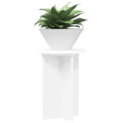 Support de Plante 2 pcs Blanc Ø29,5 x 40 cm Bois d'ingénierie 628739628739