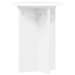Support de Plante 2 pcs Blanc Ø29,5 x 40 cm Bois d'ingénierie 628739628739