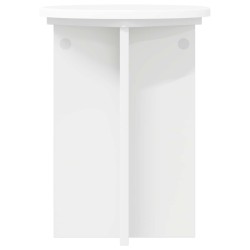 Support de Plante 2 pcs Blanc Ø29,5 x 40 cm Bois d'ingénierie 628739628739