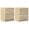 Tables de chevet 2 pcs avec 2 tiroirs Chêne Sonoma 40x36x50 cm 628743628743