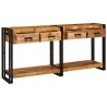 Tables console avec tiroir 2 pcs Marron Bois de mangue massif 628744628744