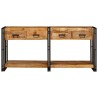 Tables console avec tiroir 2 pcs Marron Bois de mangue massif 628744628744