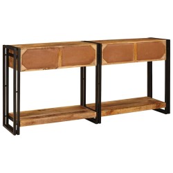 Tables console avec tiroir 2 pcs Marron Bois de mangue massif 628744628744
