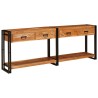 Tables console avec tiroir 2 pcs Marron Bois d'Acacia Massif 628745628745