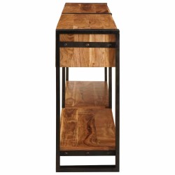 Tables console avec tiroir 2 pcs Marron Bois d'Acacia Massif 628745628745