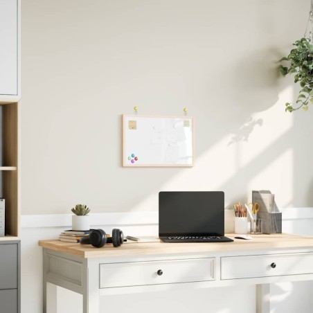 Tableau blanc magnétique avec cadre bois de pin massif 40x30 cm 628746628746
