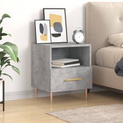 Table de chevet gris béton 40x35x47,5 cm bois d’ingénierie 628747628747