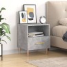 Table de chevet gris béton 40x35x47,5 cm bois d’ingénierie 628747628747