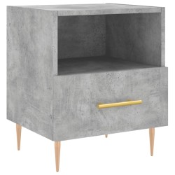 Table de chevet gris béton 40x35x47,5 cm bois d’ingénierie 628747628747