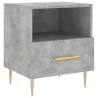 Table de chevet gris béton 40x35x47,5 cm bois d’ingénierie 628747628747