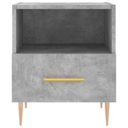Table de chevet gris béton 40x35x47,5 cm bois d’ingénierie 628747628747