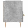 Table de chevet gris béton 40x35x47,5 cm bois d’ingénierie 628747628747