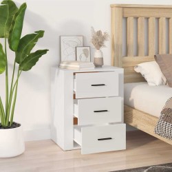 Table de chevet Blanc 50x36x60 cm Bois d'ingénierie 628749628749