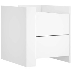 Table de chevet blanc 45x50x50 cm bois d’ingénierie 628750628750