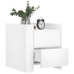 Table de chevet blanc 45x50x50 cm bois d’ingénierie 628750628750