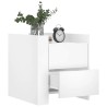 Table de chevet blanc 45x50x50 cm bois d’ingénierie 628750628750