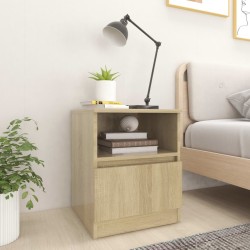 Tables de chevet 2pcs chêne sonoma 40x40x50cm bois d'ingénierie 628751628751