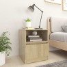 Tables de chevet 2pcs chêne sonoma 40x40x50cm bois d'ingénierie 628751628751