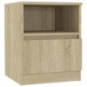 Tables de chevet 2pcs chêne sonoma 40x40x50cm bois d'ingénierie 628751628751