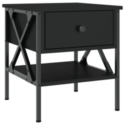 Table de chevet noir 40x42x45 cm bois d’ingénierie 628752628752