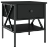 Table de chevet noir 40x42x45 cm bois d’ingénierie 628752628752