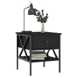 Table de chevet noir 40x42x45 cm bois d’ingénierie 628752628752