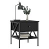 Table de chevet noir 40x42x45 cm bois d’ingénierie 628752628752