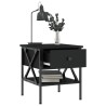 Table de chevet noir 40x42x45 cm bois d’ingénierie 628752628752