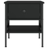 Table de chevet noir 40x42x45 cm bois d’ingénierie 628752628752