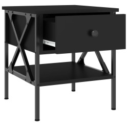 Table de chevet noir 40x42x45 cm bois d’ingénierie 628752628752