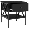 Table de chevet noir 40x42x45 cm bois d’ingénierie 628752628752