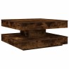 Table basse rotative à 360 degrés chêne fumé 70x70x34,5 cm 628753628753