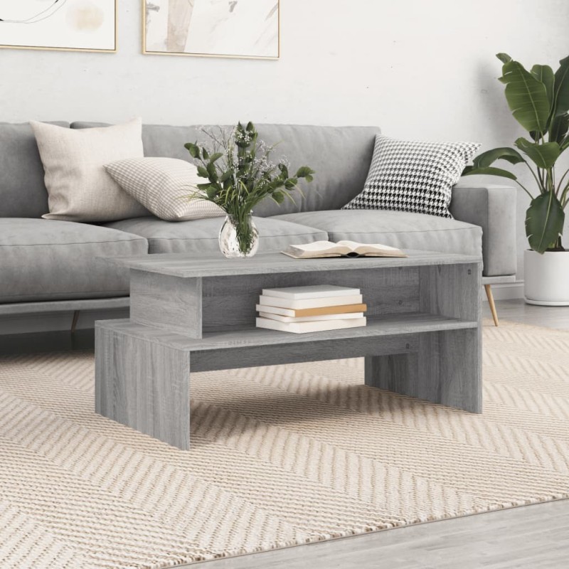 Table basse sonoma gris 90x55x42,5 cm bois d'ingénierie 628754628754