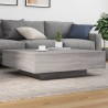 Table basse sonoma gris 100x100x31 cm bois d'ingénierie 628756628756