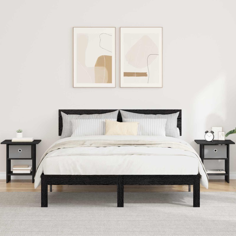 Table de chevet avec tiroir 2 pcs Chêne noir 41 x 40 x 45 cm 628763628763