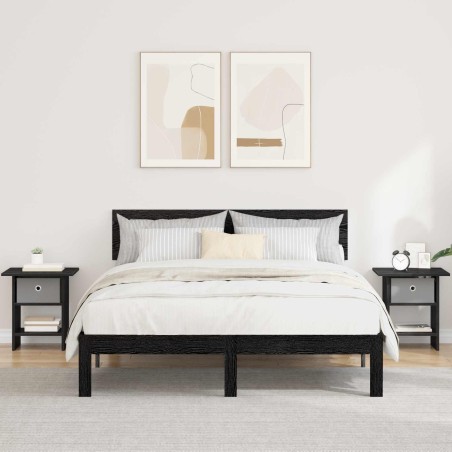 Table de chevet avec tiroir 2 pcs Chêne noir 41 x 40 x 45 cm 628763628763