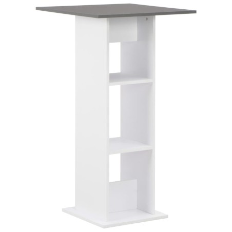 Table de bar Blanc et gris anthracite 60x60x110 cm 628764628764