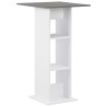 Table de bar Blanc et gris anthracite 60x60x110 cm 628764628764
