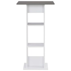 Table de bar Blanc et gris anthracite 60x60x110 cm 628764628764