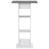 Table de bar Blanc et gris anthracite 60x60x110 cm 628764628764