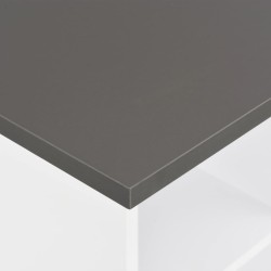 Table de bar Blanc et gris anthracite 60x60x110 cm 628764628764