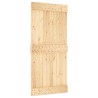 Porte coulissante NARVIK Naturel et noir 95 x 210 cm (213,5 cm) 628768628768