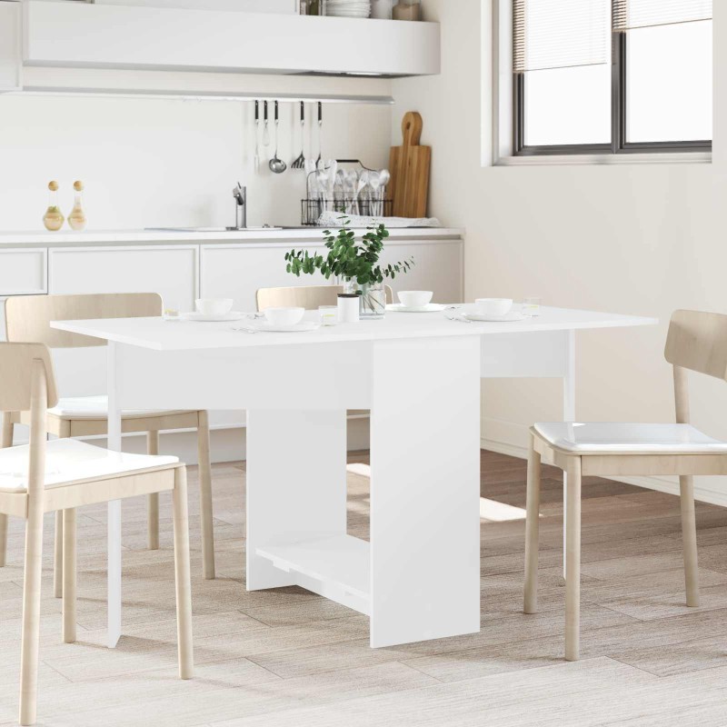 Table à dîner 138 x 70 x 73,5 cm Bois d'ingénierie Blanc 628773628773
