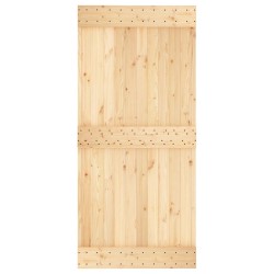 Porte coulissante Naturel et noir 95 x 210 cm 628774628774