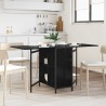 Table à dîner 144 x 60 x 75 cm Bois d'ingénierie Chêne noir 628775628775