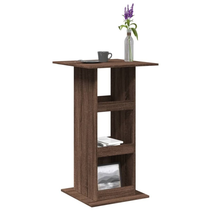Table de bar avec rangement chêne marron bois d’ingénierie 628776628776